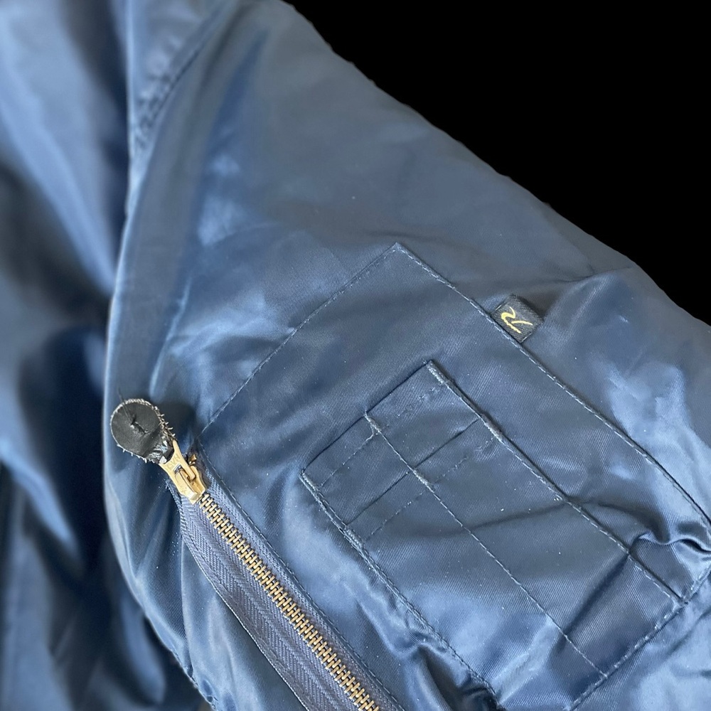 ROTHCO | S | MA-1 FLIGHT Men’s Navy Blue Technical Zip Cargo Bomber Jacket - Picture 6 of 16